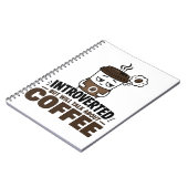 Introvertiert, aber wird über Kaffee Journal sprec Notizblock (Linke Seite)