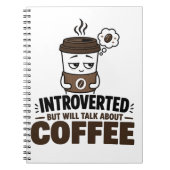 Introvertiert, aber wird über Kaffee Journal sprec Notizblock (Vorderseite)