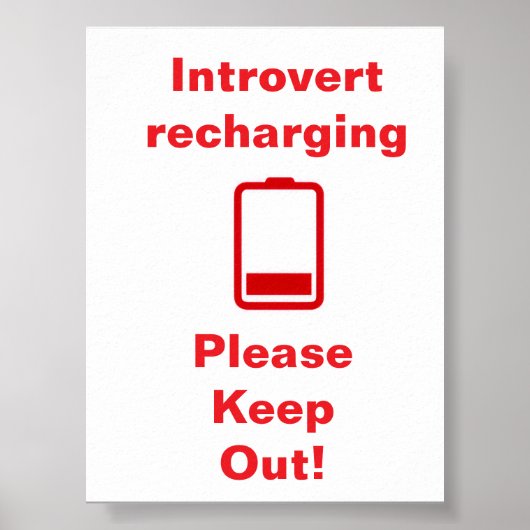 Introvertiert auftanken poster (Vorne)