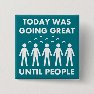 Introvertiert bis Leute lustig Knopf Pin Badge Button