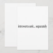 "Introvertiert getrennt" Einladung (Vorne/Hinten)