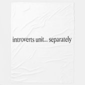 "Introvertiert getrennt" Fleecedecke (Vorderseite)