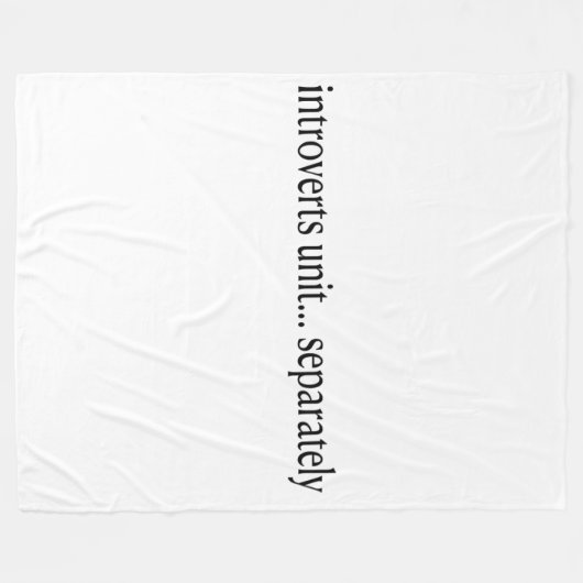 "Introvertiert getrennt" Fleecedecke (Vorderseite (Horizontal))