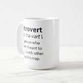 Introvertiert Kaffeetasse (Vorderseite Links)