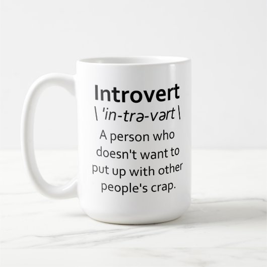 Introvertiert Kaffeetasse (Links)