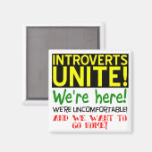 Introvertiert Unite Funny Kühlschrankmagnet Kühlsc (Vorderseite/Rückseite)