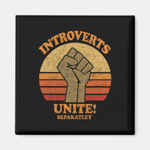 Introvertiert Unite gesondert lustige Vintage Sonn Magnet