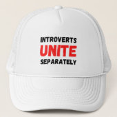 Introvertiert Unite Separate Trucker Hat Truckerkappe (Vorderseite)