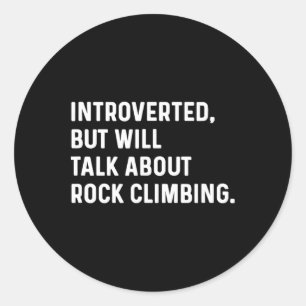 Introvertiert, wird aber über Boulder sprechen Kle Runder Aufkleber