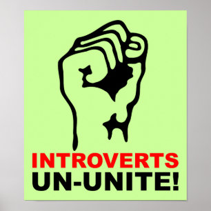 Introvertierte ent-einen sich lustiges Poster Schi