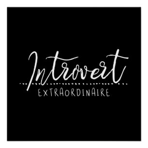 Introvertierte Extraordinäre Typografie Poster