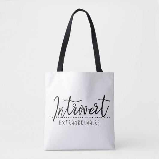 Introvertierte Extraordinäre Typografie Tasche (Vorderseite)