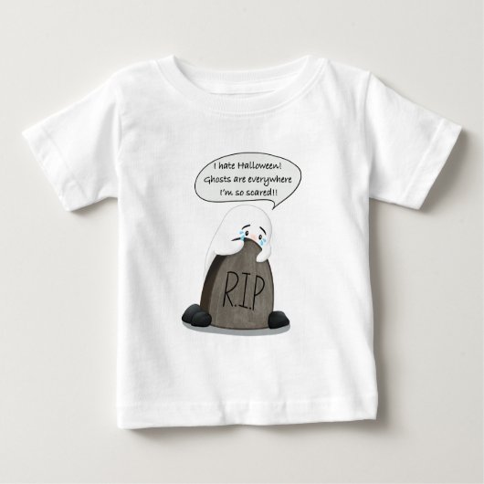 Introvertierte Geisterhass Halloween Baby T-shirt (Vorderseite)