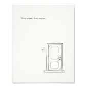 Introvertierte Grenz-Minimalist-Line-Art-Geschenk Fotodruck (Vorne)