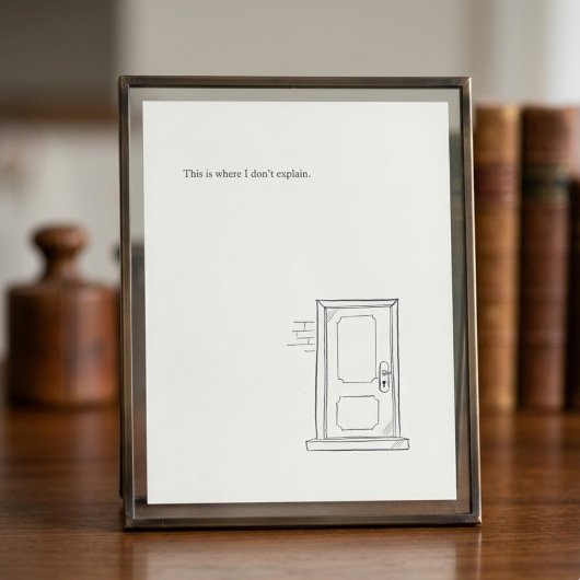 Introvertierte Grenz-Minimalist-Line-Art-Geschenk Fotodruck