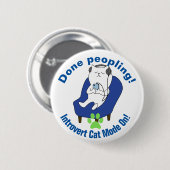 Introvertierte Katze Button (Vorne & Hinten)
