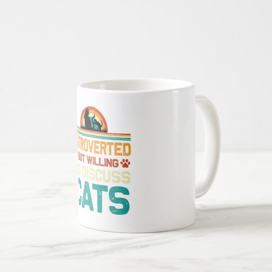 introvertierte Katze Kaffeetasse (VorderseiteRechts)