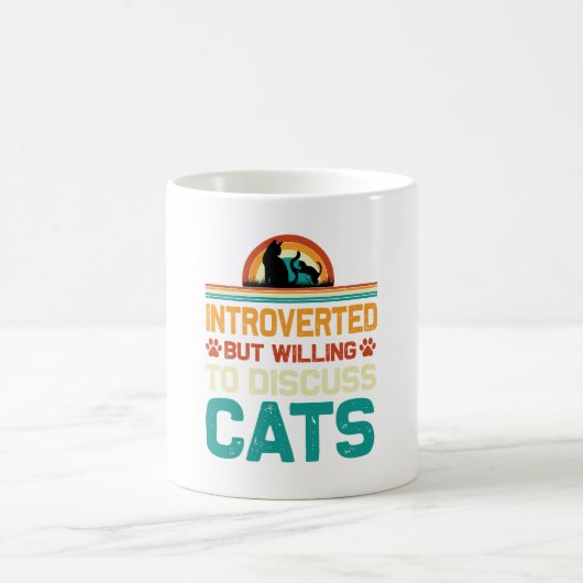 introvertierte Katze Kaffeetasse (Mittel)