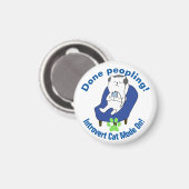 Introvertierte Katze Magnet (Vorderseite/Rückseite)