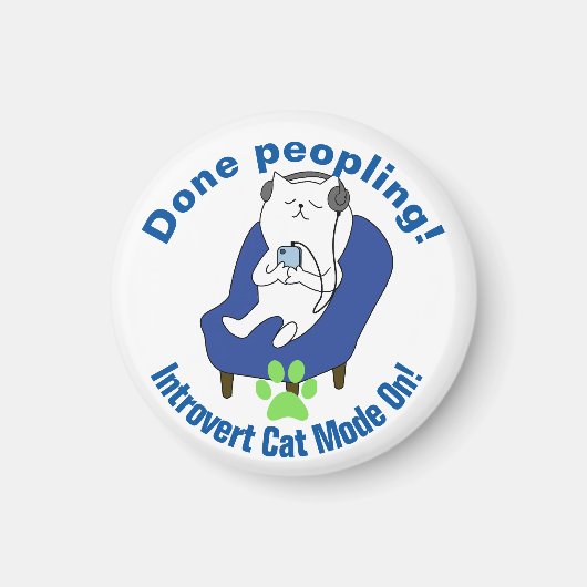 Introvertierte Katze Magnet (Vorne)