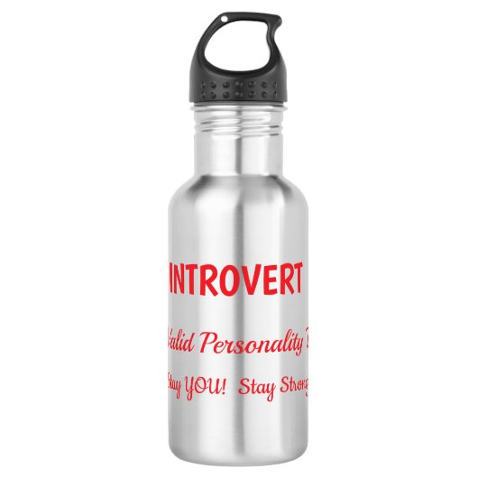 Introvertierte Liebe Edelstahlflasche (Vorderseite)