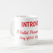 Introvertierte Liebe Kaffeetasse (Vorderseite Links)