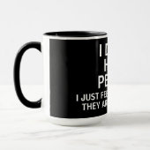 Introvertierte Menschen Funny Sprichwort Tasse (Links)