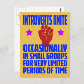 Introvertierte Postkarte (Vorne/Hinten)