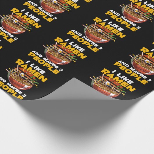 Introvertierte Ramen Feinschmecker Japanisch Noodl Geschenkpapier (Ecke)