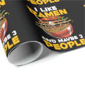 Introvertierte Ramen Feinschmecker Japanisch Noodl Geschenkpapier (Rolleneckpunkt)
