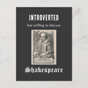 Introvertierte Shakespeare Literaturdrama Funny Postkarte