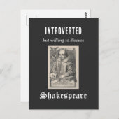 Introvertierte Shakespeare Literaturdrama Funny Postkarte (Vorne/Hinten)