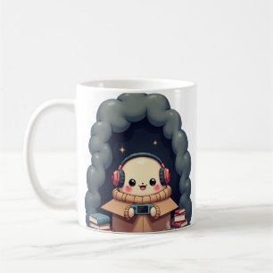 Introvertierte Sozialbatterie-Drainage Stubenhocke Kaffeetasse