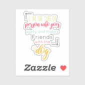 Introvertierte Spaß Aufkleber (Blatt)