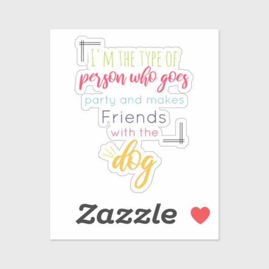 Introvertierte Spaß Aufkleber (Blatt)