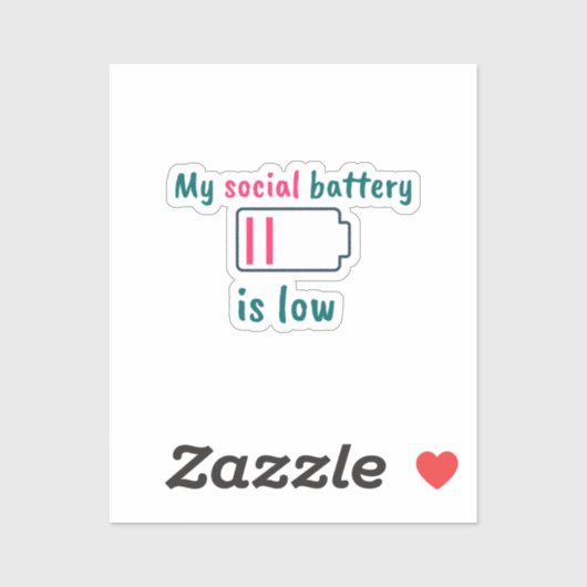 Introvertierte Spaß Aufkleber (Blatt)