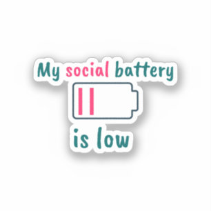 Introvertierte Spaß Aufkleber