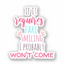 Introvertierte Spaß Aufkleber