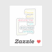 Introvertierte Spaß Aufkleber (Blatt)