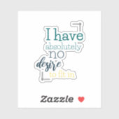 Introvertierte Spaß Aufkleber (Blatt)