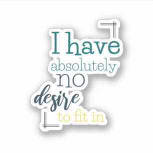 Introvertierte Spaß Aufkleber