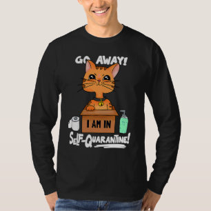 Introvertierte Stubenkätzchen in einer Pappschacht T-Shirt