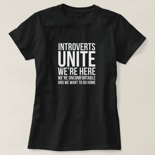 Introvertierte T - Shirt vereint (Design vorne)