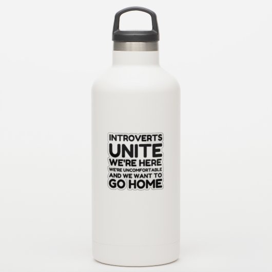 Introvertierte Vereinigung Aufkleber (Wassserflasche)