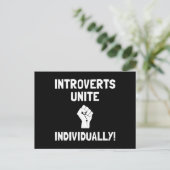 Introvertierte Vereinigung Postkarte (Stehend Vorderseite)
