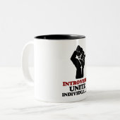 Introvertierte Vereinigung Zweifarbige Tasse (Vorderseite Links)