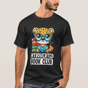 Introvertierter Buchclub-Leseliebhaber Gepard T-Shirt