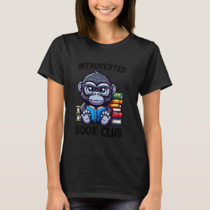 Introvertierter Buchclub-Leser-Gorilla T-Shirt