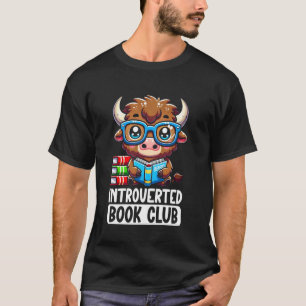 Introvertierter Buchclub-Leser-Liebhaber Bison T-Shirt