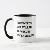 Introvertierter Buchhalter Lustiger Spruch Kaffeet Tasse (Links)